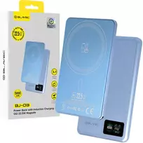 Blavec Power Bank 5000mAh BJ-03 Ultra Slim 7.8mm - Type C - 22.5W magnetic Magsafe 3 in 1 (PBBJ03-MC5LB) light blue aluminum