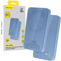 Blavec Power Bank 10000mAh BJ-04 Slim 13.5mm - Type C - 22.5W magnetic Magsafe 3 in 1 (PBBJ04-MC5LB) light blue glass