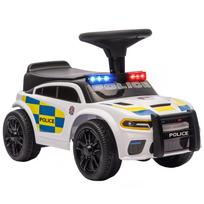 Paspiriama mašinėlė su policijos dizainu ir muzika, balta, 65 x 29,5 x 36 cm