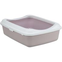 Trixie Classic Cat Litter Tray with Rim, 37 x 15 x 48 cm, Light Lilac/White | 112206 | 4011905401867