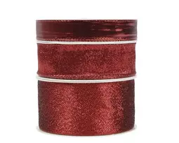 Dovanų pakavimo juostelė Decoris Glitter, raudona