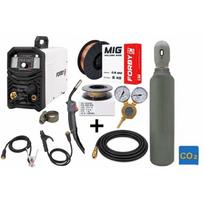SUPER PASIŪLYMAS! Pusautomačio KOMPLEKTAS FORBY® MIG 210FX LED (sinerginis) + CO2 balionas 5l su priedais