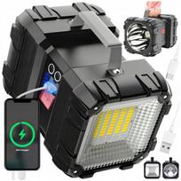 Led žibintuvėlis labai galingas akumuliatorinis prožektorius dvipusis powerbank 10w1