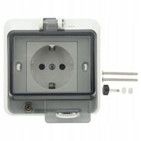 Ip66 vandeniui atsparus sieninis lizdas 250v 16a