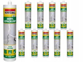 10 vnt. Profesionalus lengvas akrilinis glaistas gipso kartono plokštėms baltas 280 ml Soudal