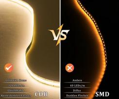 Cob led juosta, 10 m, šiltai balta, 24 v led juosta, šiltai balta, cob led juosta, lipni, 3000 k, 320 led/m, didelis ryškumas, lanksti, pritemdoma cob led juosta, 10 m led juosta vidaus patalpoms, namams