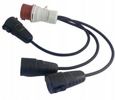 Galingas adapteris 1 x 32a 3x230v ip44 ilgintuvas trišakis 3x1,5 guma