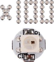 Gerui ws2812b eco rgb lydinio laidai 5050 su pcb radiatoriumi (10 mm x 3 mm) smd balti led lustai, 100 vnt.