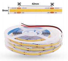 Cob Led juosta 480 Led/m 12v, 1m, šilta balta