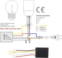 Create idea 2 vnt. Ac 110v-240v 3 krypčių jutiklinis šviesos reguliatorius, skirtas bendroms lemputėms