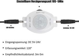 Yamlten 12 V Cob Led juosta, 6000 K, šaltai balta, Led juosta su judesio davikliu, maitinimo adapteris, 320 Led/m svetainei, spintai, miegamajam, „pasidaryk pats“ Led juosta 3 m