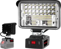 Onevan akumuliatorinis šviestuvas, skirtas makita 18 v (be akumuliatoriaus), 70 w 4200 lm akumuliatorinis statybinis prožektorius su 48 led lemputėmis, ip66 atsparus vandeniui, 2 ryškumo lygiai, led prožektorius statybvietėms
