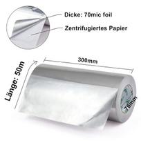 Bomei Pack aliuminio lipni juosta 300 mm x 50 m, savaime lipni aliuminio lipni juosta, vandeniui atspari ir karščiui atspari juosta sandarinimui, taisymui ir izoliavimui