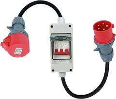 Cee adapteris 63a į 32a, cee maitinimo adapterio kištukas ir lizdas 400v 63a į 32a su 32a saugikliu, cee ilginamasis laidas didelės srovės adapteris stovyklavimui