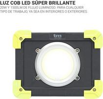 Tm electron tmtor020 nešiojama darbo lemputė cob led super bright 20w ir power bank 4000mah