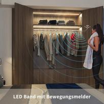 Led juosta su judesio davikliu, Sibi baterijomis maitinamas apšvietimas spintai, neutrali balta 4000k spintos lemputė, klijuojama bet kur, naktinė lemputė miegamajam, virtuvei, apšvietimas spintai