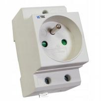 Lizdas 2p+z ant Din bėgelio Th35 16a 250v