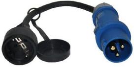 Cee adapteris schuko jungtis mennekes kištukas 230v kempingas valtis h07rn-f 3x2.5mm2