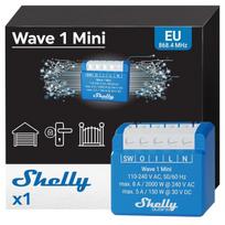 Shelly Wave 1 Mini | Z-wave išmanusis jungiklio relė | 1 kanalo 8 A su sausu kontaktu | šviesos jungiklis ir garažo vartų atidarytuvas | mažas energijos suvartojimas | reikalingas z-wave šliuzas