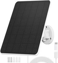 6 W saulės baterija apsaugos kamerai, saulės modulis Dc 5 V apsaugos kamerai, lauko kamerai, durų skambučiui ir lauko apšvietimui su Usb ir Usb-c jungtimi, Ip65 3 m kabelis, 360° reguliuojamas laikiklis