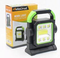 Led darbo lempa prožektorius nešiojamas įkraunamas per usb solar