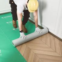 Sheeldify itin tvirta grindų apsaugos plėvelė 97 cm x 30 m žalia dažytojo vilna neslystantis uždangalas vilnos renovacija perkraustymas profesionali apsauga paviršiaus apsauga grindų dangos (m-220g 97 cm x 30 m)