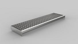 Cinkuotos suvirintos pakopos, 1000 x 270, 34 x 38, 30 x 2 grotelių platforma