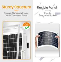 20w saulės panelės rinkinys 12v/24v akumuliatoriaus įkroviklis su 10a Pwm įkrovimo valdikliu + ilginamasis laidas