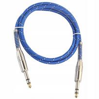 6,35 mm 1/trs subalansuotas vyriškas audio kabelis gitaros elektriniam mikseriui 1m