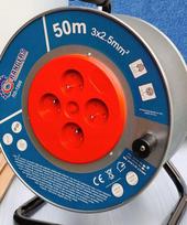 Rangers būgninis ilgintuvas 50m 3x2,5 metalinis statybinis ant būgno