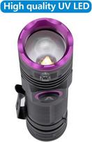 Alonefire Sv85 365nm Uv žibintuvėlis 5w nešiojamas priartinamas Type C Usb įkraunamas juodos šviesos naminių gyvūnėlių šlapimo detektorius pinigų detektorius Uv dervai, žvejybai, skorpionams, gintarui, mineralams su baterija