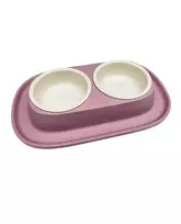 Comfy Smart Clean dvigubas dubenėlis, rožinis, 2x230 ml