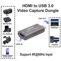 Įrašymo kortelė USB 3.0 Vaizdo 1080P HDMI į Adapterį HD Žaidimų Transliacijos Įrenginiai Tiesioginei Transliacijai 64 x 28 x 13 mm pilka spalva