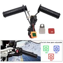 LMoDri 12V Motorcycle Heated Grip E-bike Electric Heating Grips Three-level Thermostat Switch 22MM Handlebar Hand gray
