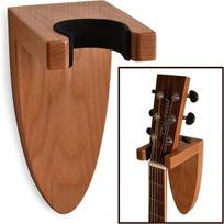 Medinis gitaros laikiklis sieninis stovas lentyna elektriniams, klasikiniams, akustiniams ir bosiniams muzikos instrumentams kietmedžio dovana black