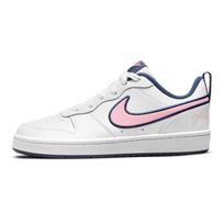 Nike Court Borough Low 2 SE GS White Pink Glaze Midnight Navy Kids Sneakers Pink-Glaze-Midnight-Navy DB3090-100 38.5 white