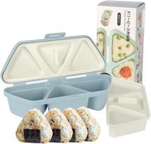 6 in 1 Onigiri Mold Triangle Sushi Mold Once Quickly Make 6pcs Sushi - Multifunctional Rice Ball Mold for Making and Storing Sushi beige