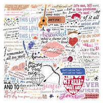 55 Taylor Swift Lyric Graffiti Stickers for Luggage Decoration gray