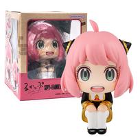 11CM Anime Šnipas × Šeima Anya Forger Figūrėlė Žiūrinti Į Viršų Figūrėlės Modelis Žaislas Lėlė Veiksmo Figūrėlė PVC Darbalaukio Automobilio Dekoracijos With box black