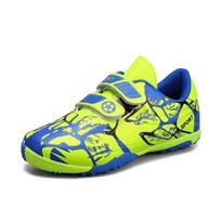 Broken Training Low Top Big Kids Youth Football Shoes Kids Spikes Sneakers Flat Velcro Elementary School Students 28 yellow