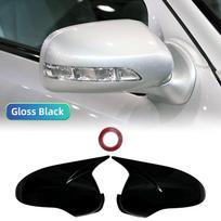 For Mercedes-Benz E-Class W211 2006-2008 Carbon Fiber Pattern Black Side Mirror cover Caps Sticking Car exterior parts gray