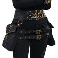 Multifunctional Waist Pack Gothic Female Fanny Bag Phone Pouches Practical Belt Bag for Travel Outdoor Sports 1 juoda