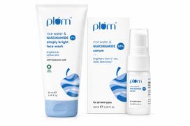 Slyvos Niacinamido Skaidrios Odos Duo | Skaistinantis Veido Prausiklis + Spuogų Serumas Švytinčiai Odai | Veido Prausiklis 50ml + Serumas 10ml white
