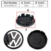VW Polo Golf 4 5 3B7601171 4pcs Wheel Center Hub Caps 56mm 65mm For Peugeot VW GTI Scirocco Polo T5 Passat B6 Golf Tiguan Jetta T-ROC 1J0601171 cp50 black