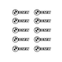 10PCS Car Speaker Audio Aluminum Alloy Emblem Badge Sticker Decal For BMW Performance E46 E60 E90 E39 E87 E36 E92 E70 E91 X3 rlzh86 black