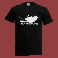 Death Records grunge bird T-shirt L black