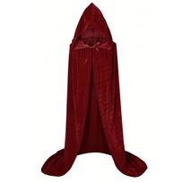Integruotas gobtuvas-apsiaustas Ilgas kirpimas Gobtuvas-šalikas Pilnas apvyniojimas Unisex drabužis Cosplay šou 150CM black