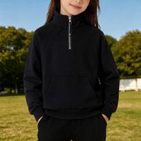Boys' Full Zip Hoodie Long Sleeve Sweatshirt - Color Casual Comfortable Top for Sports and Daily Wear 140 šviesiai violetinė spalva