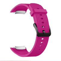 Minkšto silikono vienspalvė apyrankė Samsung Galaxy Gear Fit 2 Pro R365 laikrodžiui, riešo dirželiai Samsung Gear Fit 2 SM-R360 S size juoda