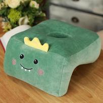 Cartoon Fox Husky Dinosaur Animal Cotton Plush U Shape Neck Pillow Travel Car Home Nap Health Care with 30cmX23cmX12cm gray